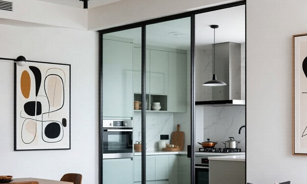 JS鋁框拉門提供客製化設計服務，與客戶討論方案