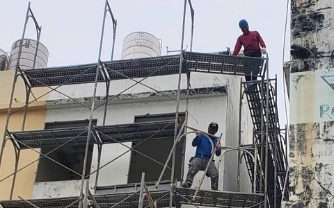 JS鷹架為台中工業區的儲槽提供環繞式鷹架