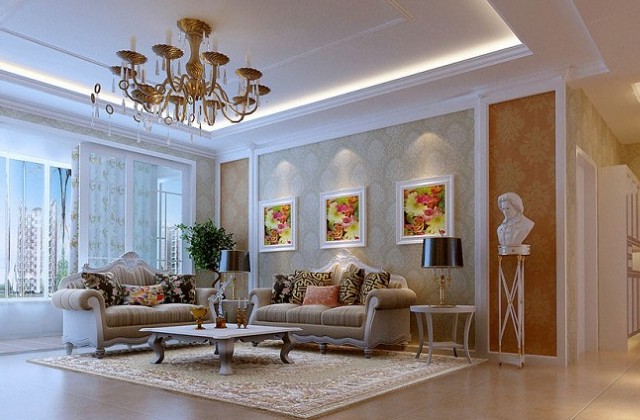 福報設計大里新成屋客廳設計案例